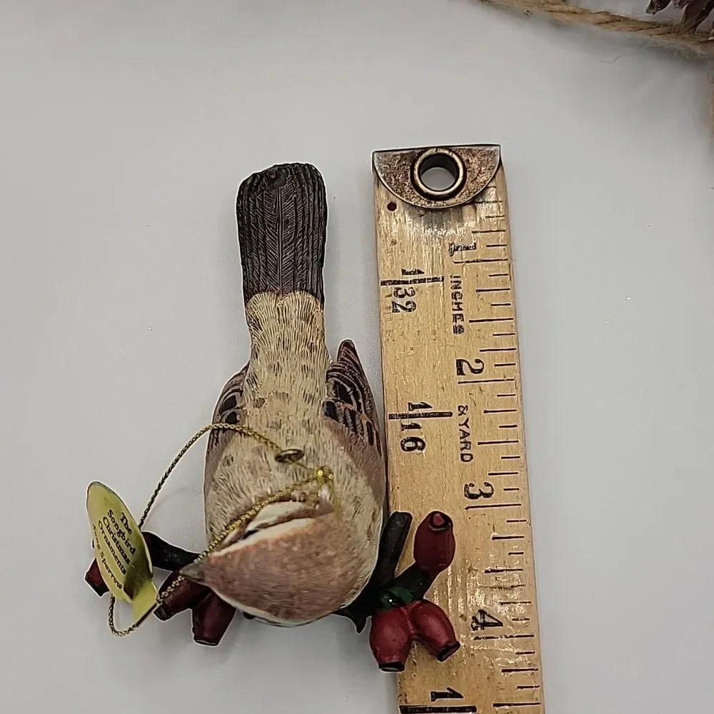 Danbury Mint Christmas Songbird Ornament Song Sparrow Retired